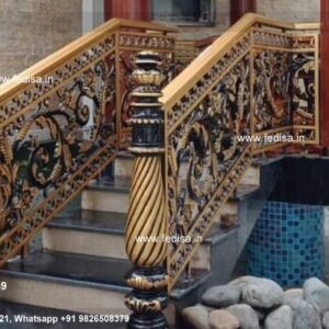 Luxury Brass Railing Design For Stair Interiors Staircase Steel Handrail Design