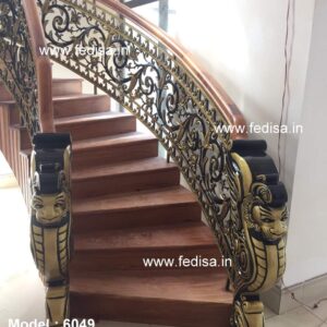 Elegant Brass Handrail Design For Premium Spaces Cemented Railing Ka Design