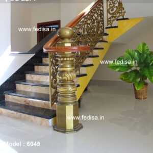 Brass Stair Railing Design For Modern Living Spaces House Railing Plaster Design