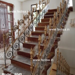 Decorative Brass Railing Design With Unique Patterns Modern Design Stair Railing