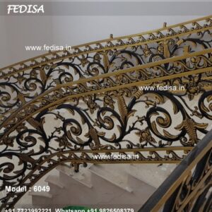 Premium Brass Staircase Handrail Collection Roof Railing Brick Design