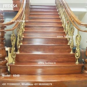 Stylish Brass Staircase Railing With Elegant Look Balcony Railing Wood Design