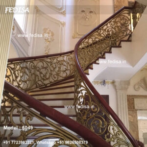 Luxury Brass Stair Railing Design For Villas Guard Rail Designs