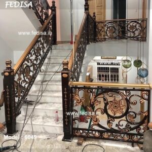 Modern Brass Staircase Railing With Unique Style Modern Metal Balcony Railing