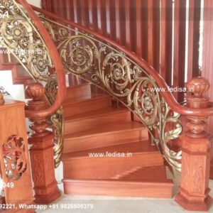 Premium Brass Staircase Railing With Fine Craftsmanship Front Railing Steel Design
