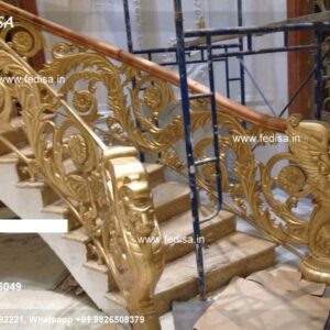 Antique Brass Balcony Railing Design For Interiors House Steps Railing Design