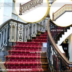 Brass Staircase Railing Design With Premium Finish Modern Railing Balcony