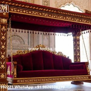 Stylish Wood Carving Swing Design for Premium Living Rooms No-8919