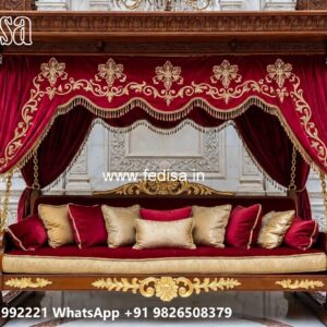 Indoor Wood Carving Swing Design with Premium Finish No-8927