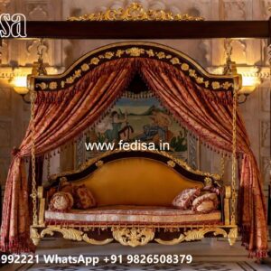 Indoor Wood Carving Swing Design for Stylish Home Ambience No-8939