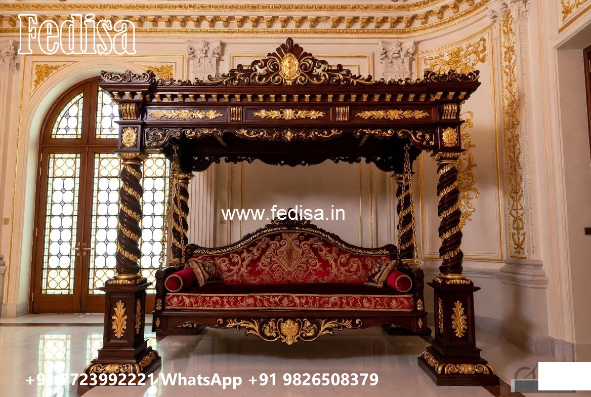 Wood Carving Swing Design with Antique Wooden Texture No-8940
