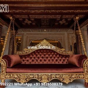Wood Carving Swing Design with Elegant Decorative Finish No-8948