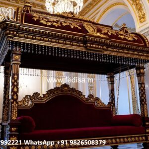 Classic Wood Carving Swing Design with Timeless Elegance No-8950