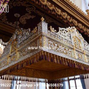 Wood Carving Swing Design with Intricate Wooden Patterns No-8951