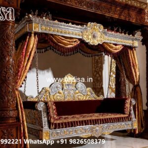 Beautiful Wood Carving Swing Design for Luxury Apartments No-8952