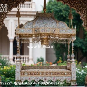 Indoor Wood Carving Swing Design for Comfortable Seating No-8954