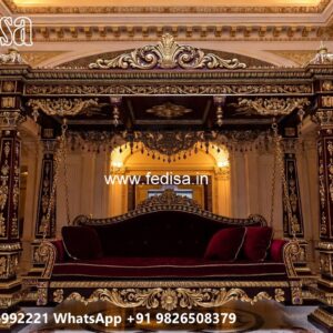 Wood Carving Swing Design with Decorative Hanging Chains No-8989