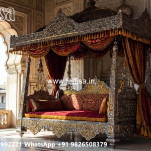 Handmade Wooden Swing Design with Royal Carving Style No-9004