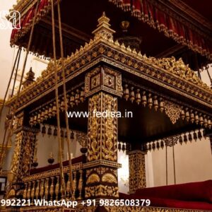 Classic Swing Design with Artistic Wooden Carvings No-9289
