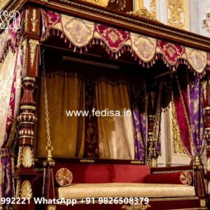 Handcrafted Wood Carving Swing Design with Rich Detailing No-9371