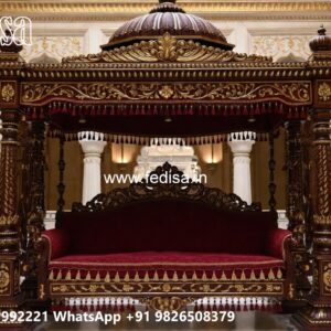 Artistic Wood Carving Swing Design with Traditional Craftsmanship No-9379