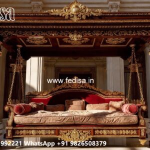 Royal Wood Carving Swing Design for Sophisticated Living Rooms No-9391