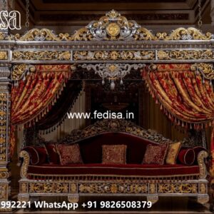 Stylish Wood Carving Swing Design with Traditional Charm No-9394