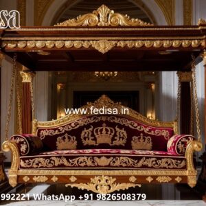 Vintage Wood Carving Swing Design with Decorative Beauty No-9396