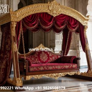 Indoor Wood Carving Swing Design for Elegant Sitting Areas No-9416