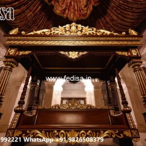 Royal Wood Carving Swing Design with Decorative Detailing No-9427