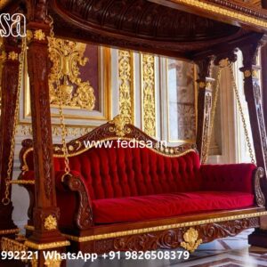 Artistic Wood Carving Swing Design with Antique Appeal No-9432