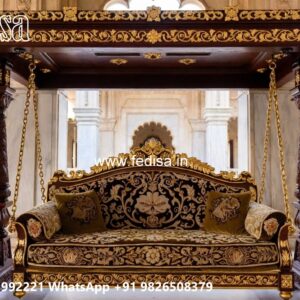 Traditional Wood Carving Swing Design with Royal Comfort No-9434