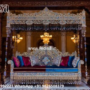 Royal Wood Carving Swing Design with Floral Artwork No-9437