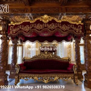Royal Wood Carving Swing Design with Palace Inspired Carving No-9447