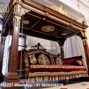 Wooden Swing Design with Traditional Indian Touch No-9542