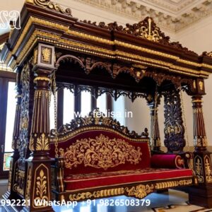 Luxury Wood Carving Swing Design for Indoor Home Decor No-9804