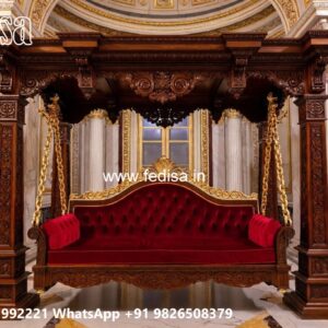 Indoor Wood Carving Swing Design with Premium Finish No-9827