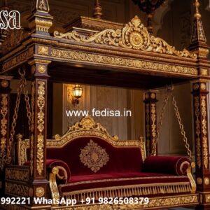 Beautiful Wood Carving Swing Design for Luxury Apartments No-9852