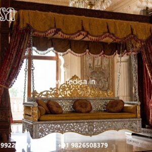 Royal Wood Carving Swing Design for Grand Villa Interiors No-9863