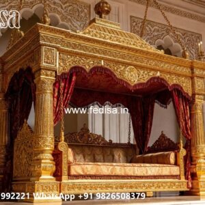 Royal Wood Carving Swing Design with Decorative Detailing No-9877
