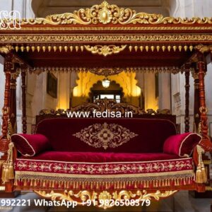 Artistic Wood Carving Swing Design with Antique Appeal No-9882