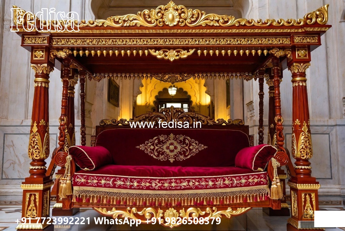 Artistic Wood Carving Swing Design with Antique Appeal No-9882