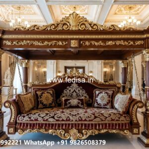 Luxury Wood Carving Swing Design with Rich Craftsmanship No-9891