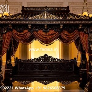Artistic Wood Carving Swing Design with Wooden Heritage Style No-9892