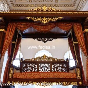 Wood Carving Swing Design with Beautiful Handcrafted Finish No-9894