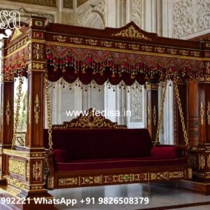 Traditional Jhula Wooden Swing Design for Indian Houses No-9929