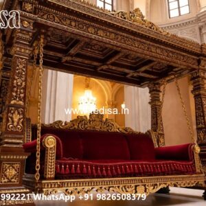 Wooden Swing Design with Decorative Cushion Arrangement No-9976