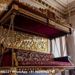 Premium Wood Carving Swing Design for Heritage Homes No-10256