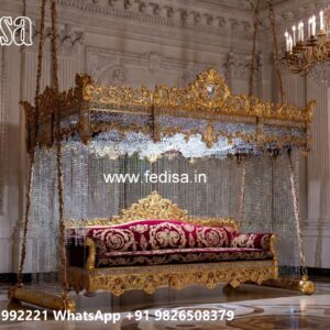 Stylish Wood Carving Swing Design for Premium Living Rooms No-10269