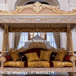 Handcrafted Wood Carving Swing Design for Grand Interiors No-10284
